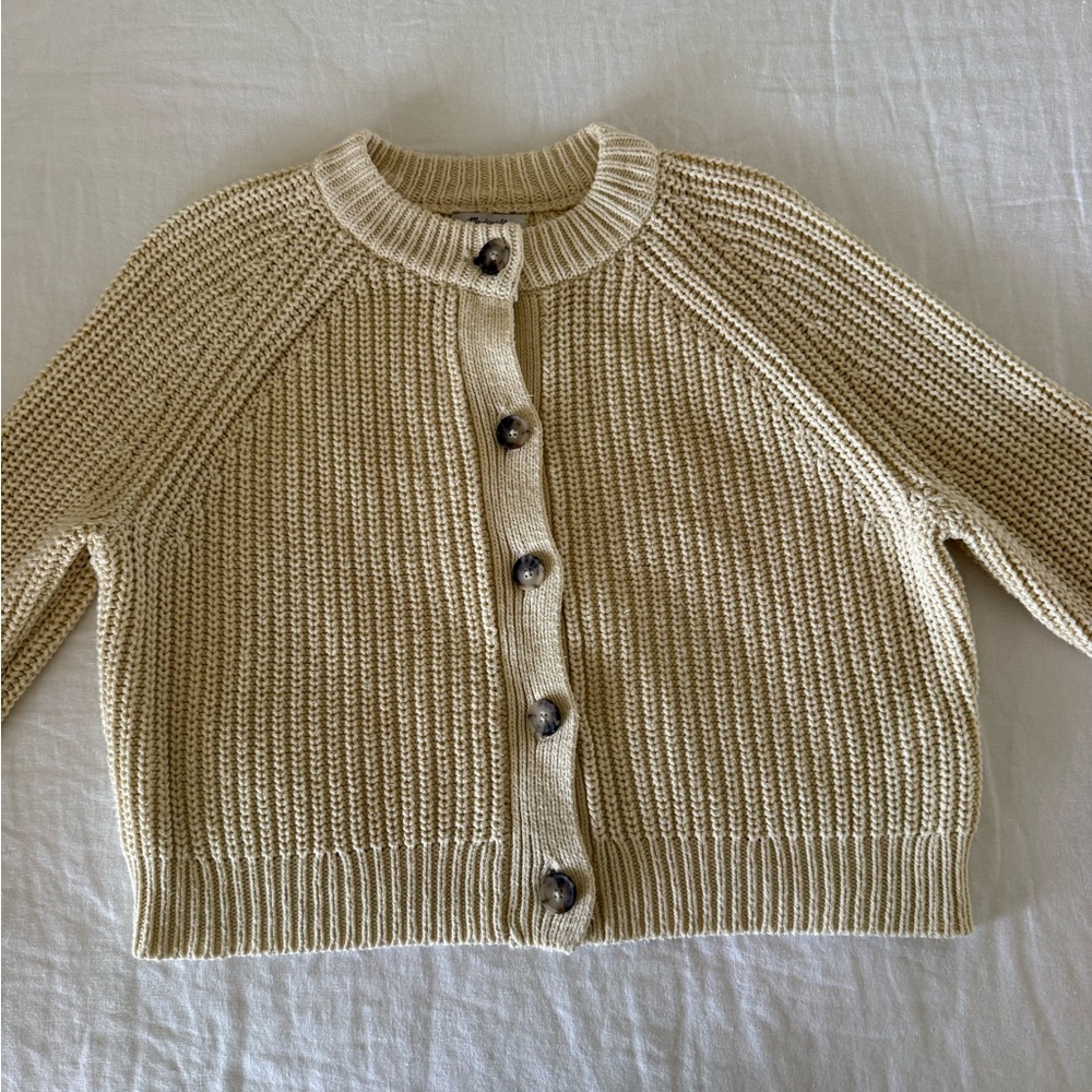 Madewell Chunky Knit Cream Cardigan